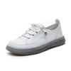 Women's Genuine Leather White Slip-On Shoes - 2025 Casual Soft Sole Flats