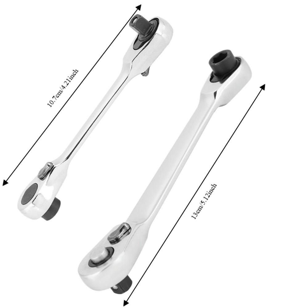 Alloy Mini Ratchet Wrench 6.35mm 1/4Inch High Torque Quick Release Ratchet Wrench Double Headed 72-Tooth Ratchet