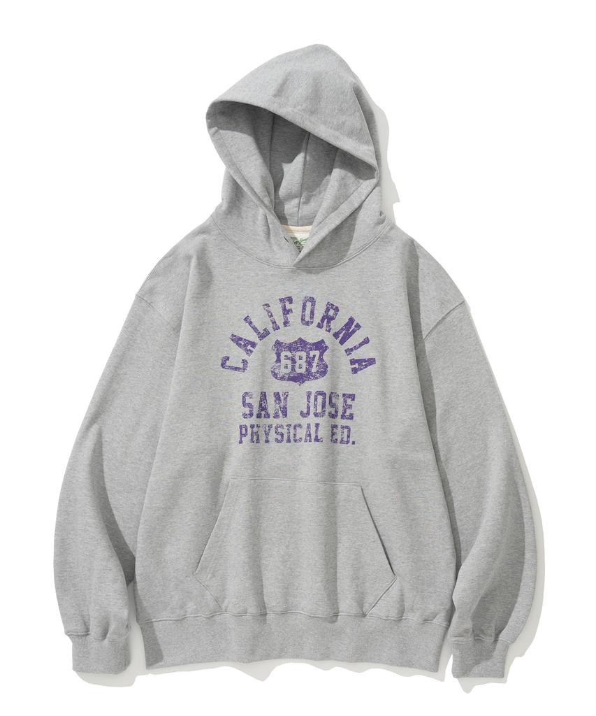 California Sweat Hoodie 8% Melange Gray