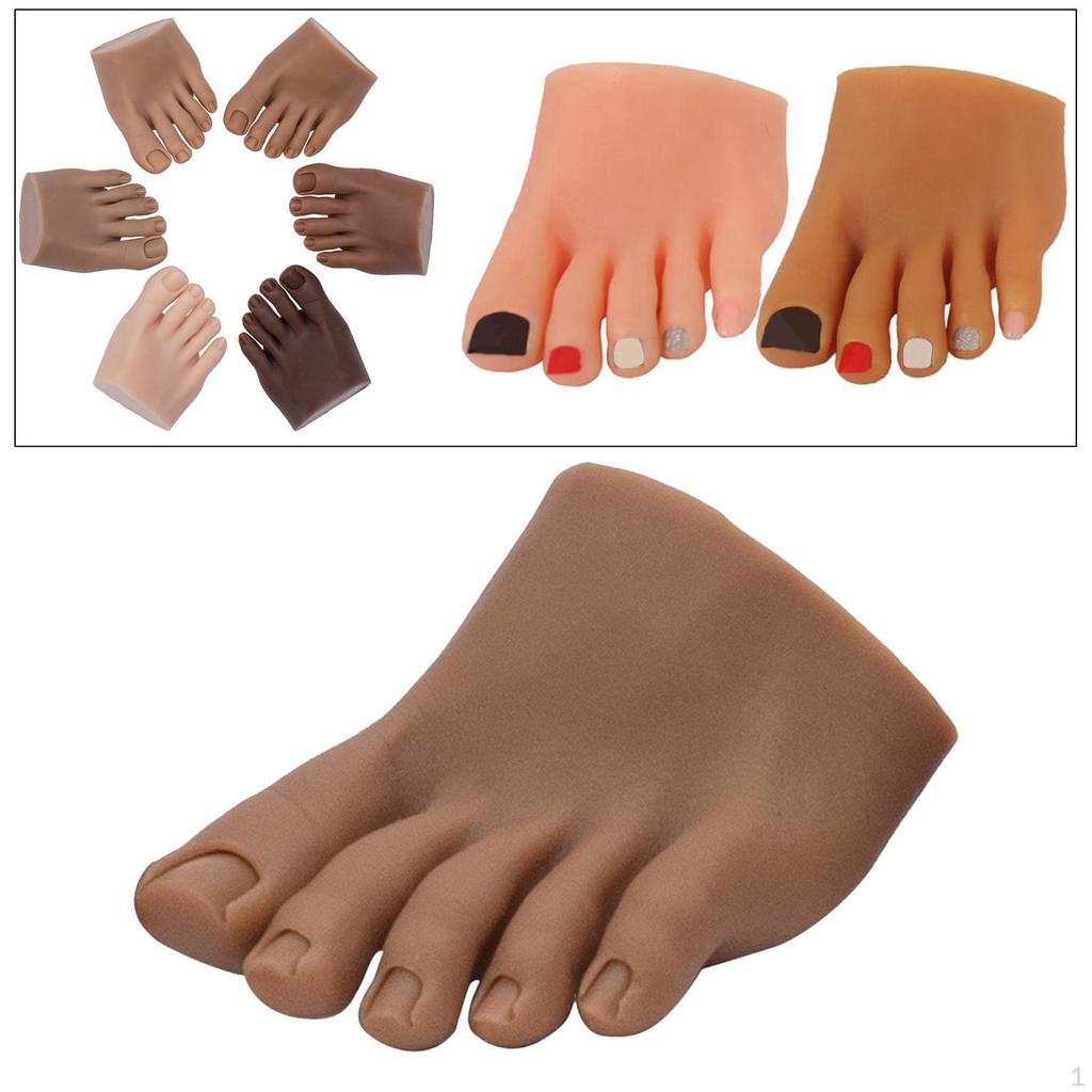 Practice Foot Model Bendable Prosthetic for Nails Ists Beginners Training
