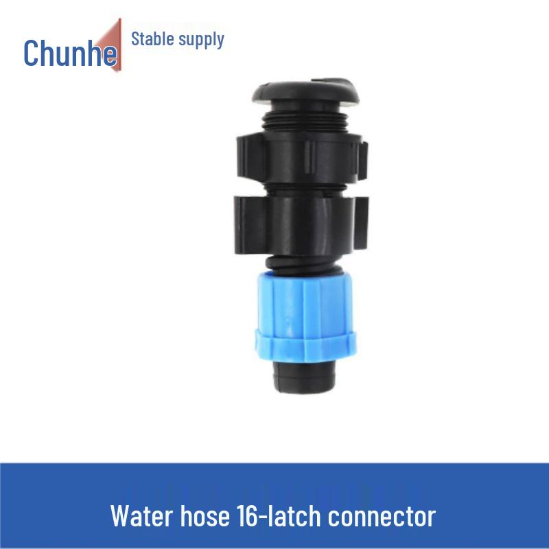 16mm Drip Tape Accessories Set: Tee Connector, Lock, Bypass, Male Thread for Garden, Greenhouse, Agriculture.