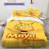 Maya the Bee Bedding Quilt Set Quilt Cover Pillowcase Home Decoration Birthday Gift (1 * Duvet Cover + 2 * Pillowcase, Without Core)