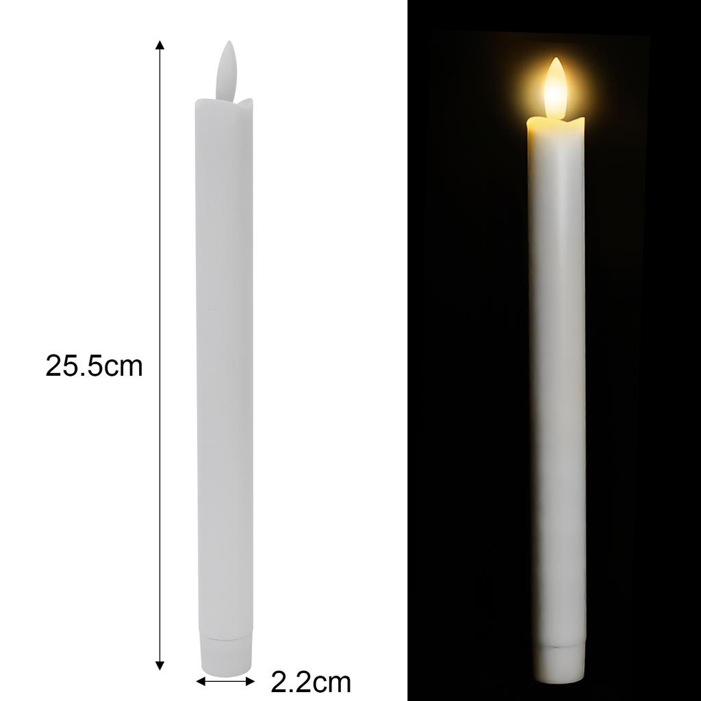 1/24pcs LED Flameless Taper Candles Lights 3D Wick Battery Christmas Simulation Long Candles Window Electric Candles Lamps