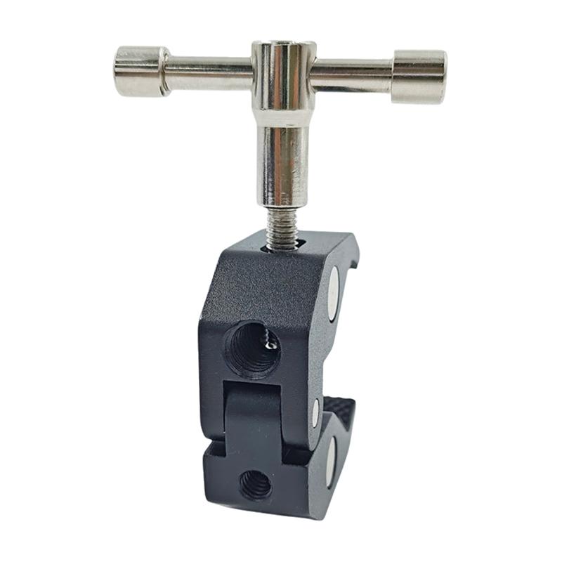 360° Ball Head Clamp 1/4 Screw Tripod Mount, Super CNC Metal Bracket for DSLR Cameras