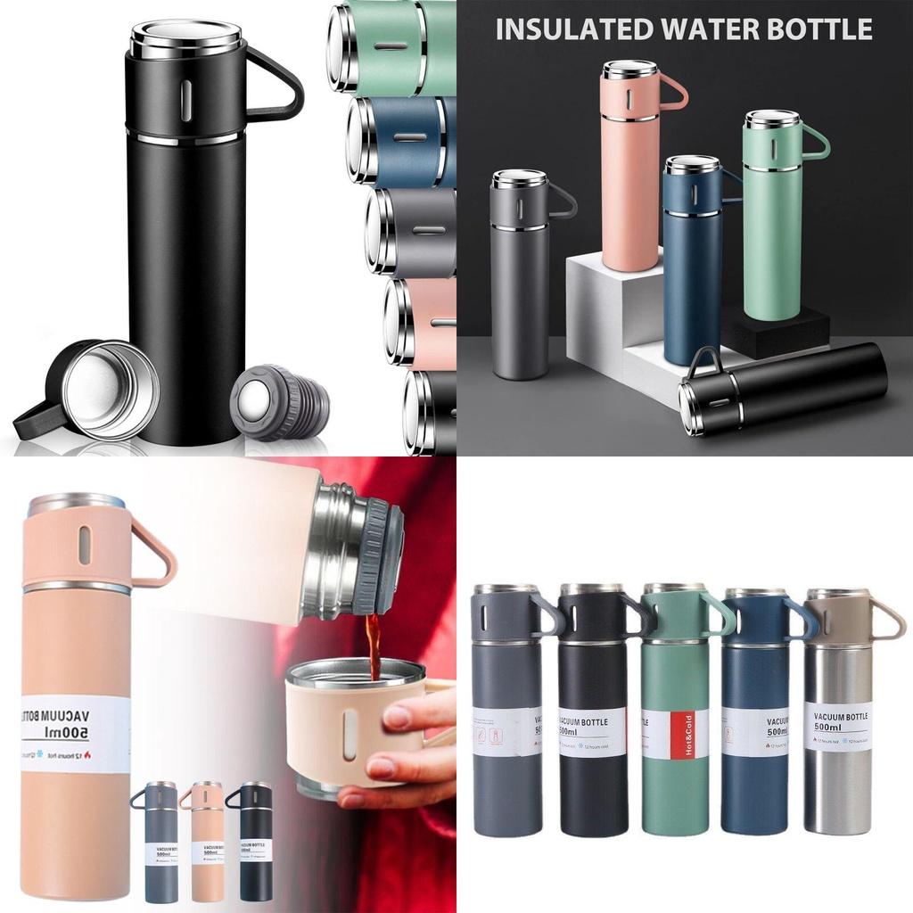 Stainless Steel Thermo Bottle Vacuum Insulated Flask With Cup For Coffee Tea