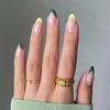 24Pcs Removable Ballerina Fake Nails Almond Shaped Press On Nails For Women Girls Nail Art Decoration