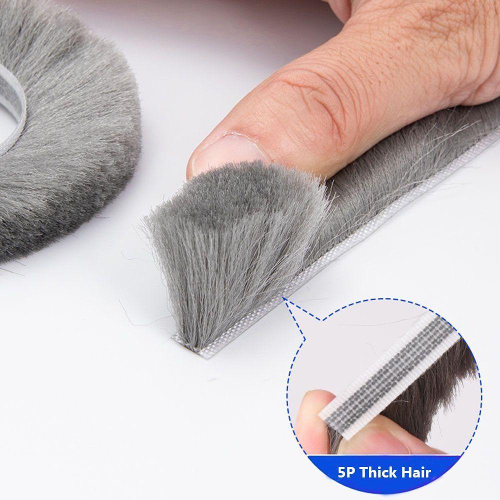 Biało-szary wiatroodporny pasek szczotkowy 10 metrów uszczelka pogodowa dźwiękoszczelna pyłoszczelna