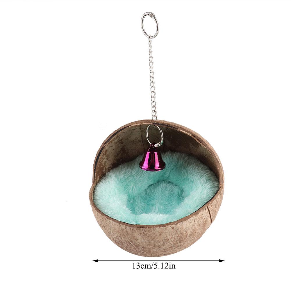 Natural Coconut Husk Bird Breeding Nest Bed Cage Hatching Nest with Mat