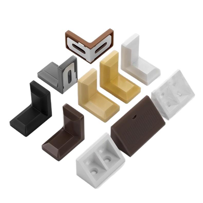 Thickened Nylon 90° Right Angle Bracket for Furniture, Wardrobe, Kitchen Cabinet, and Shelf Support