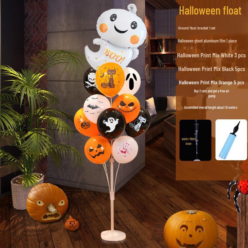 Halloween Pumpkin Atmosphere Balloons for Tables, Bars, Kindergartens, and Shopping Mall Displays