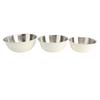 3 PCS 304 Stainless Steel Mixing Bowl Home Kitchen Salad Basin Baking Knead Dough Egg Bowl with Scale Creamy White