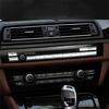 12pcs Silver Center CD MODE FM/AM Button Cover For BMW 5 Series F10 2011-2016