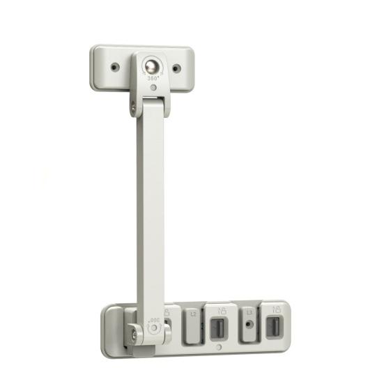 

Кронштейн для защиты от падения телевизора, без ударов, простая установка, регулируемый защитный кронштейн для защиты детей, дверей, окон серый