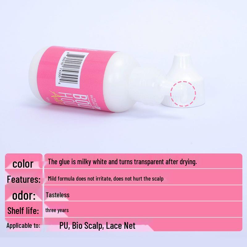 Multi-Color Anti-Allergy Invisible Water-Based White Glue for Scalp Use