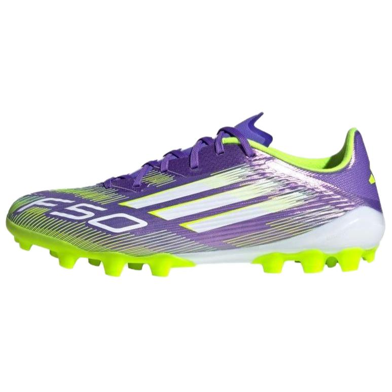 

Новые футбольные бутсы Adidas F50 League, устойчивые к истиранию, унисекс, фиолетово-зелено-белые JH7740 40