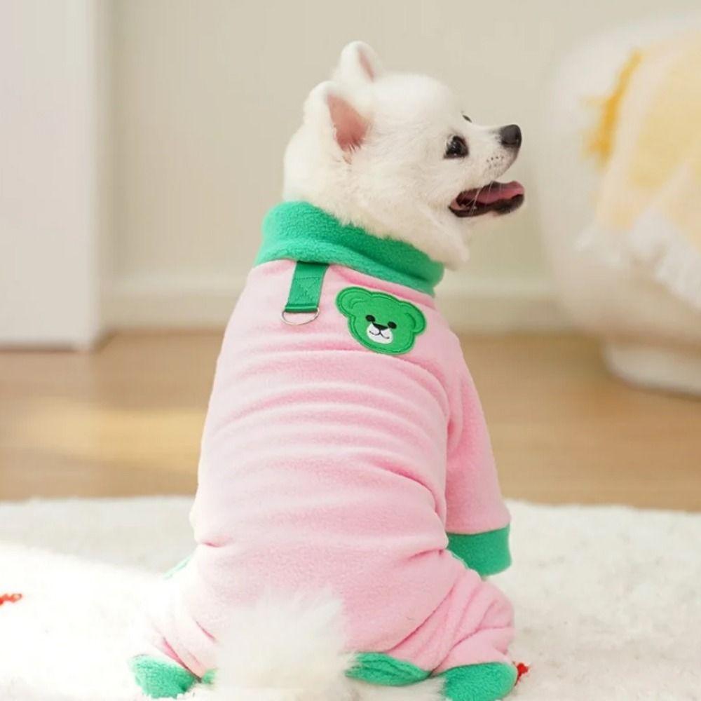 Bärenmuster Warmer Hunde-Pyjama Bequeme Hunde-Vierbeinkleidung für Herbst Winter