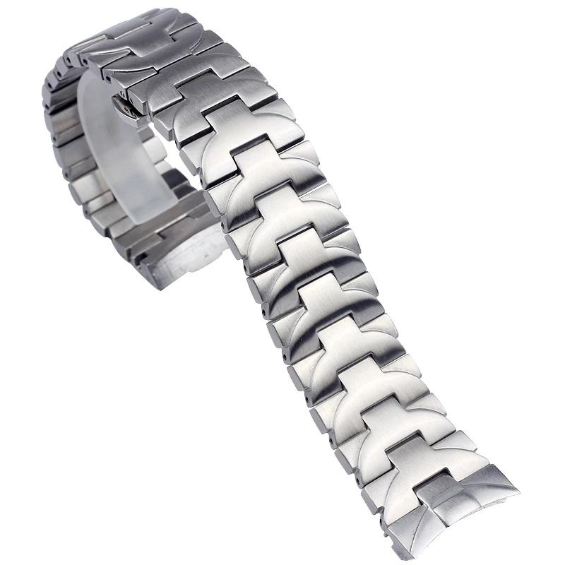 

Твердый ремешок из нержавеющей стали для часов Panerai Pam441 111 382, мужская цепочка для часов с пряжкой-бабочкой, аксессуары для часов, ремешки 24 мм 24mm