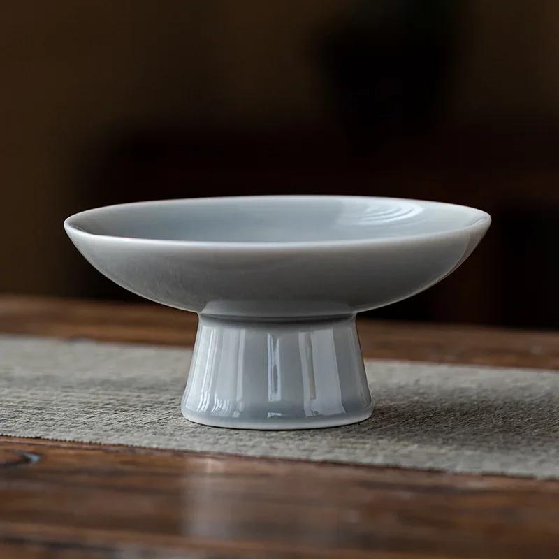 

Tea Cake Tray Exquisite Fruit Plate Snack Dish High-End Atmospheric Ceramic Dried Fruit Tray Plate Dim Sum Plate Serving Tray