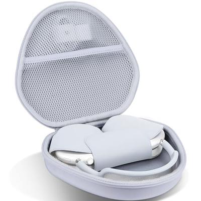 Lebakort Storage Case Compatible with Apple AirPods Max Bluetooth Earphones and Headsets (Silver Case)
