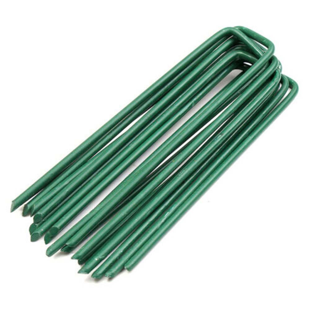 Metal Plastic Lawn Ground Garden U Pins Artificial Grass Steel Pegs Staples Turf nails Hooks