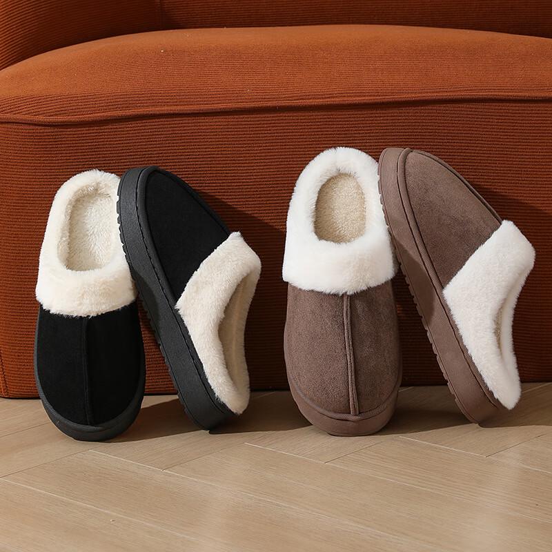 Qiaomeiren Women's Thick-Soled Fluffy Winter Slippers