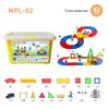 Cross-Border Magnetic Tiles: Colorful Large Window Building Blocks with Pipe Rolling Ball for Kids