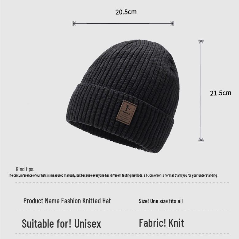 Autumn/Winter Men's Warm Knitted Wool Beanie - Outdoor Cycling Cold Protection, Newcomer Offer