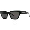 Balenciaga Grey Square Ladies Sunglasses Bb0307sa 001 56