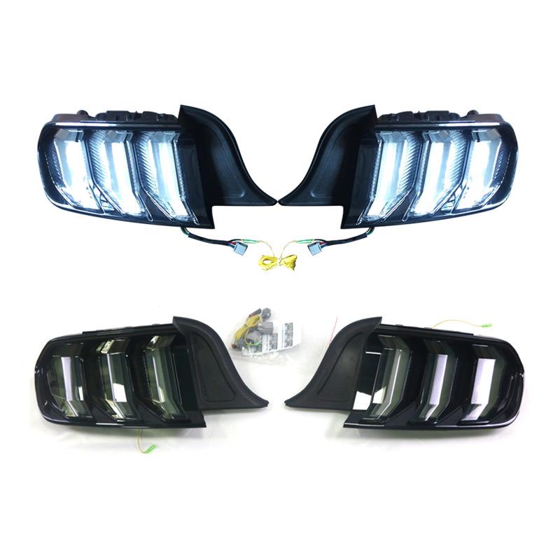 Ford Mustang 2015-2020 Modified Taillight Assembly with Five Mode Switch (3 Red, 3 Yellow)