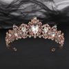 DIEZI Vintage Baroque Blue Crystal Tiara Crown For Women Gilrs Gift Wedding Party Queen Bridal Bride Hair Jewelry Accessories