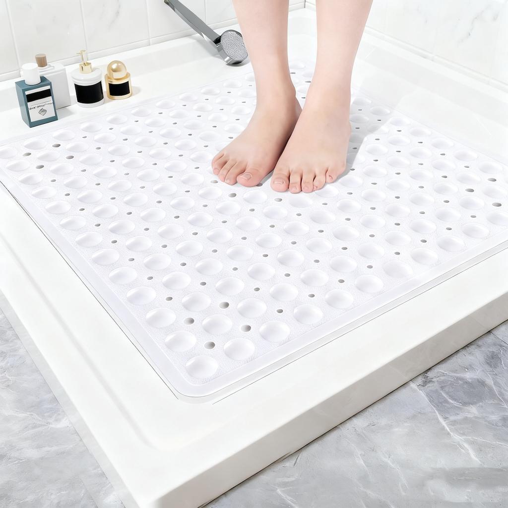 1pc Corner Shower Mat Non Slip - 11x 11cm Corner Shower Mats for Inside Shower, Non Slip Triangle Bath Mat for Bathroom