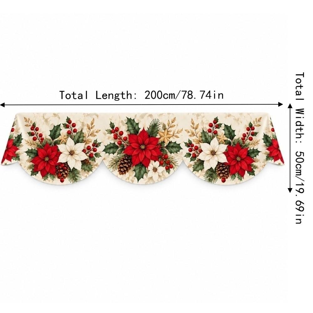 Impact-resistant Christmas Fireplace Scarf Stain-resistant Xmas Fireplace Cover New Year