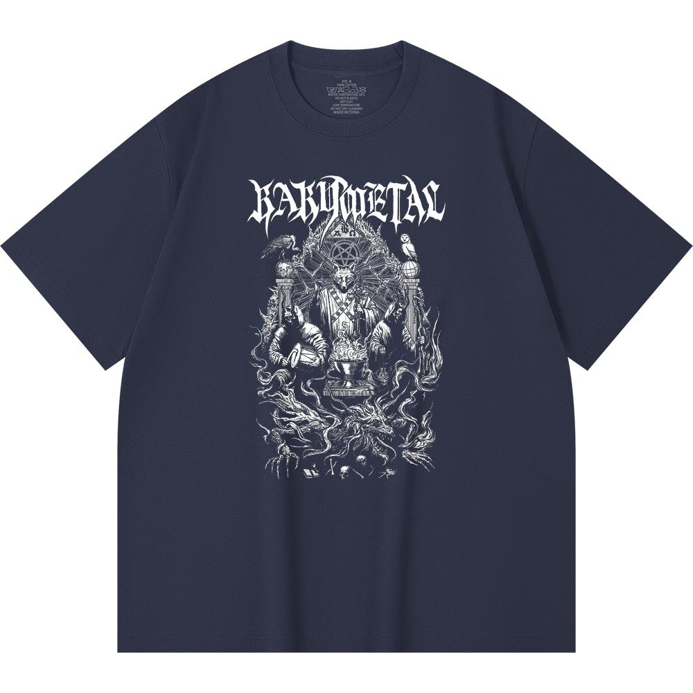 230 g/m² 100% Baumwolle Heavy Metal T-Shirt Rockband Beliebte Musik Druck Unisex Schweres Baumwoll-T-Shirt