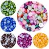 50-500Pcs ABS Imitation Pearls Beads Color Flat Back Cabochon Half Round Loose Bead for Crafts Garment Nail Art Jewelry Findings