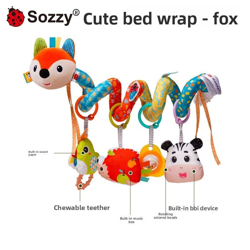 Fuchs Reh Baby Plüschtier Tier-Mobile mit Hängespielzeug für Säuglinge zur visuellen und motorischen Entwicklung