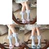 Lolita Cotton Socks With Polka Dot Bow Lace For Girls Spring Summer