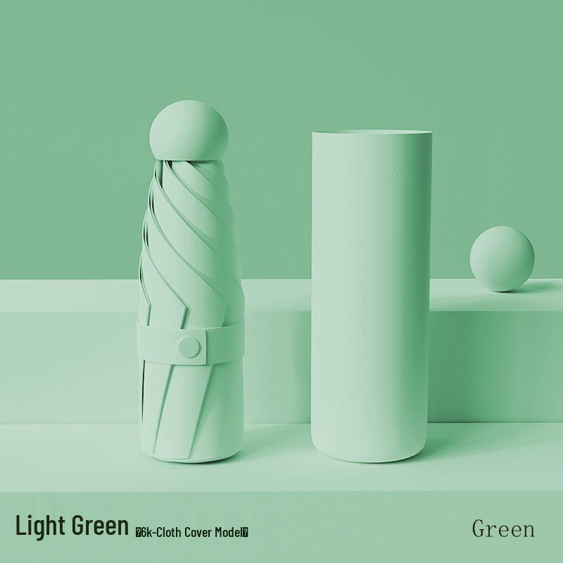 Compact Five-Fold Umbrella: Portable Pocket Sunshade & Rain Parasol for Women, Anti-UV Sunscreen Protection.