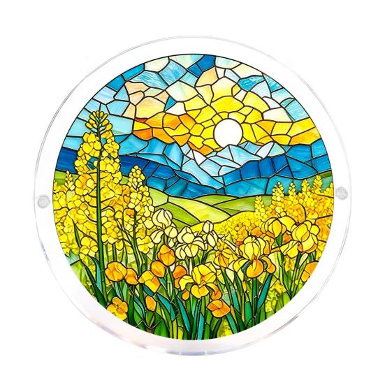 Stained Glass Style Suncatcher Puzzle Hanging Ornaments Acrylic Window DIY Jigsaw Puzzle