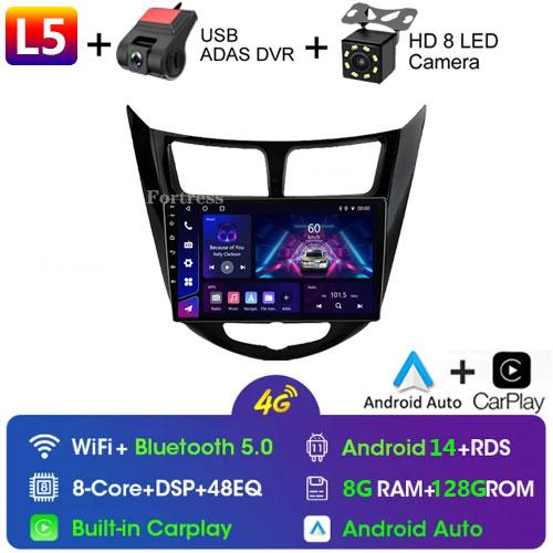 Fortress Android 10 Car Radio For Hyundai Solaris Verna Accent 2010 - 2016 Multimedia Video Player Navi GPS 2 Din DVD Head Unit
