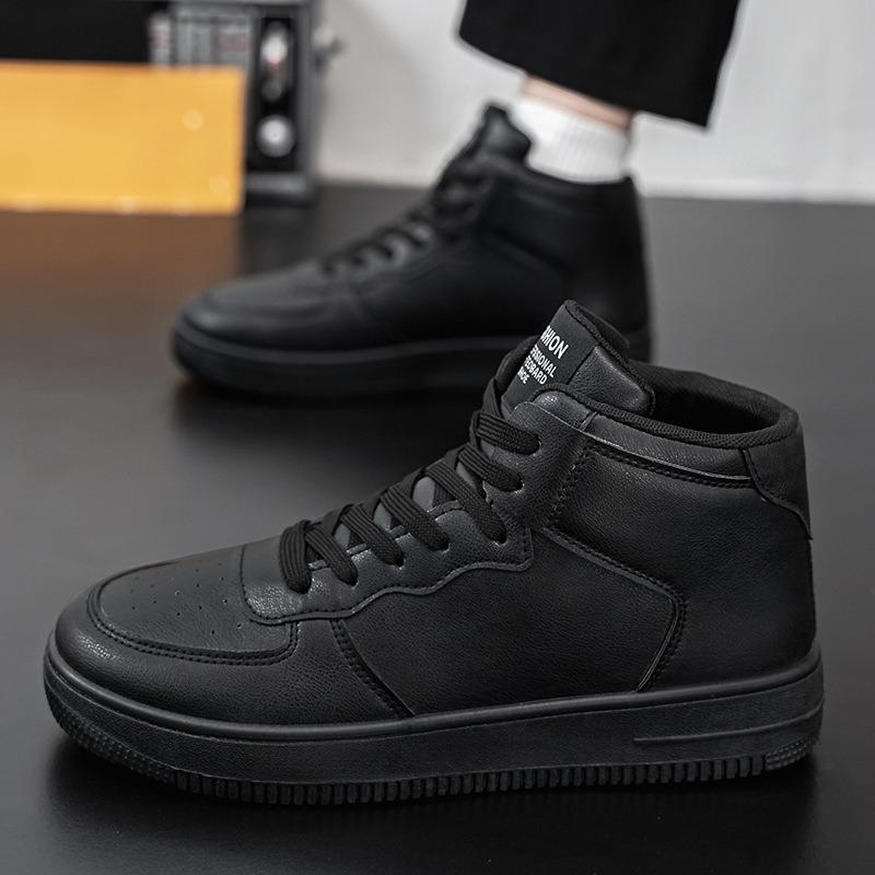 Little White Shoes Men's Autumn New Breathable High-top Shoes Male Students Trend Versatile Platform Sports Shoes Casual Board Shoes
