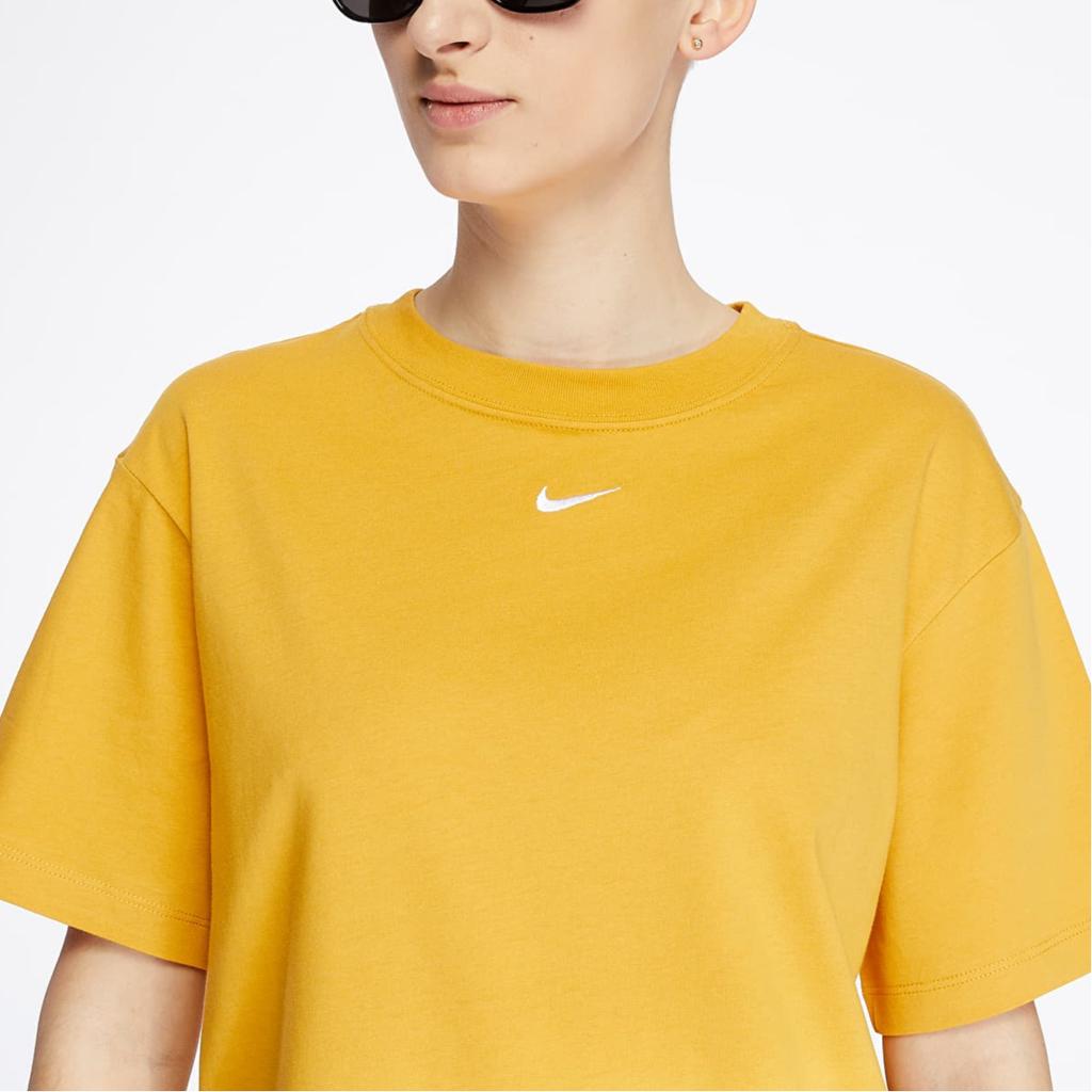 Nike Sportswear Essentials Solid Embroidered Small Logo Casual Sports Knit Short Sleeve Drop Shoulder T-Shirt Women T-Shirts CT2587-213