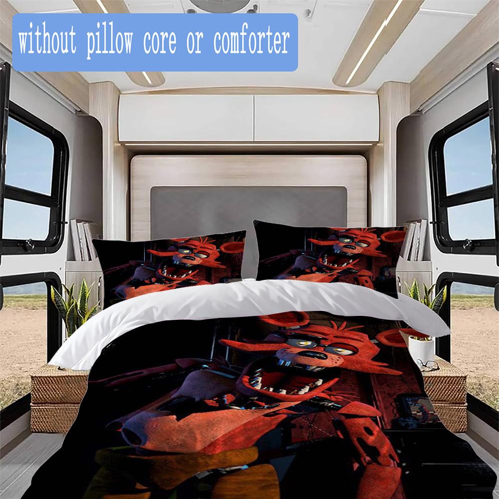 Nightmare Fox Pattern Bedding,Quilt Set Quilt Cover Pillowcase Home Birthday Gift (1*duvet Cover+2*pillowcase,without core)ZSJT0917317