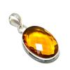 Hänge med Honungstopas Ädelsten, Honungstopas Gul Ädelsten Handgjort 925 Sterlingsilver Hänge För Kvinnor Hänge För Gåvor