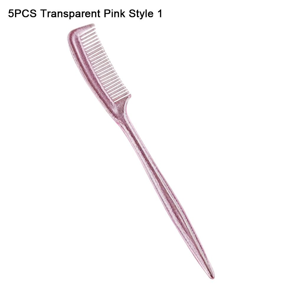 

5pcs Cute Eyelash Eyebrow Comb Transparent Doll Accessories BJD Doll/1/3 1/4 1/6 1/8 Doll Transparent Pink-Style 1