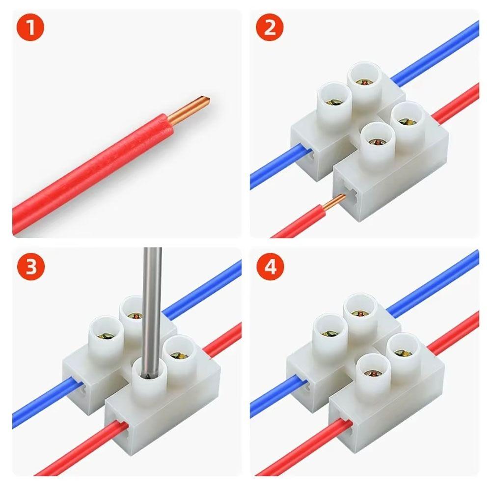 20Pcs 10A Wire Connector Plastic Screw Cable Connector  Lighting Decoration