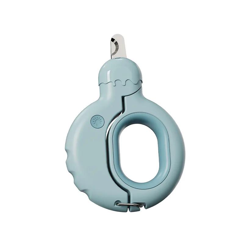 

Машинка для стрижки когтей домашних животных, профессиональный триммер для кошек и собак, многофункциональные ножницы из нержавеющей стали со светодиодной подсветкой, инструменты для избежания чрезмерного пореза синий