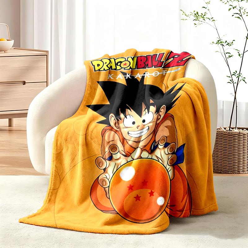 Dragon Ball blanket Flannel Blanket Soft Cozy Plush Throw for Sofa Bed Lightweight Home Decor