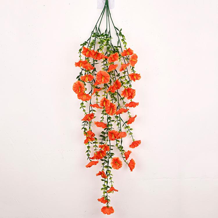 

Simulated trumpet flower, fake flower, indoor and outdoor home decoration, artificial flower, wall mounted morning glory, two pieces