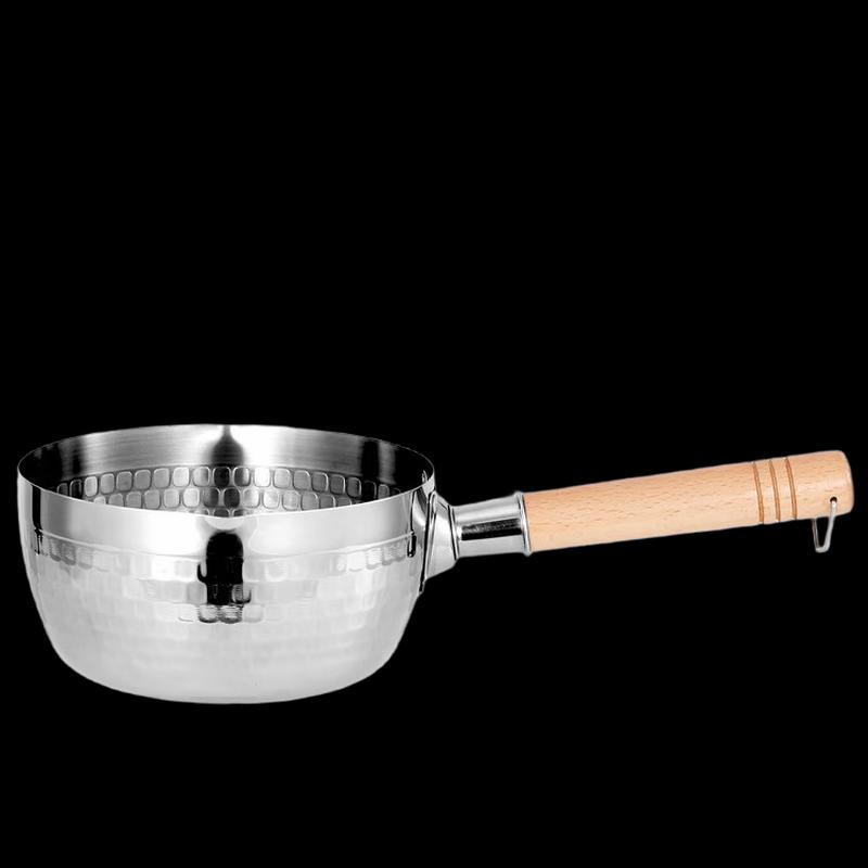 Lilang Stainless Steel Yukihira Pot with Wooden Handle
