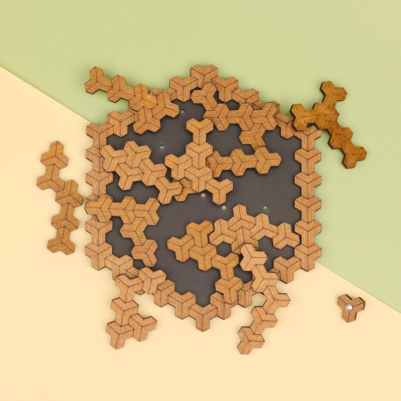 Escher Cube Level 10 Wooden Puzzle: High IQ Brain-Teaser